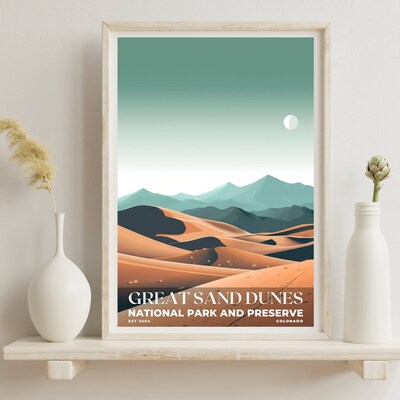Great Sand Dunes National Park and Preserve Poster, Travel Art, Office Poster, Home Decor | S3 - image6